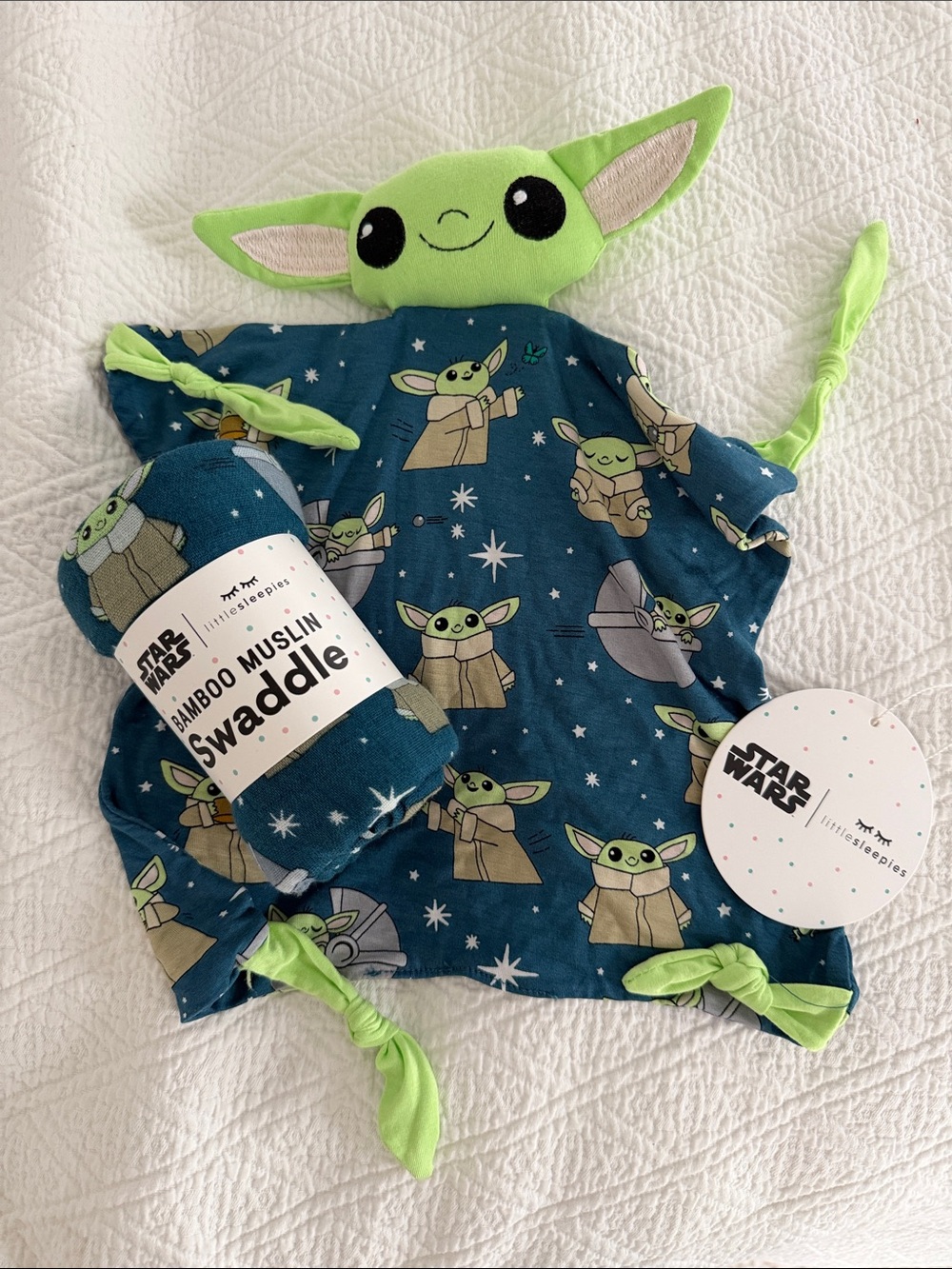 Little Sleepies Star Wars Grogu Lovey & Swaddle